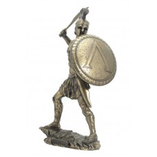 Spartan Warrior With Sword & Hoplite Shield Statue Sculpture Figurine   192258641244